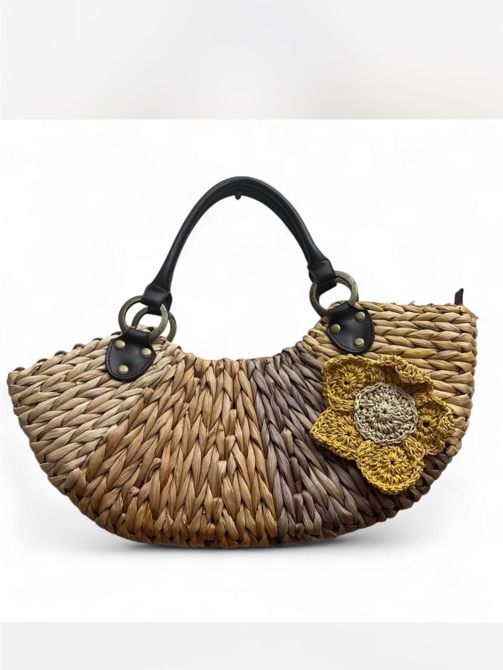 Boho woven shoulder bag